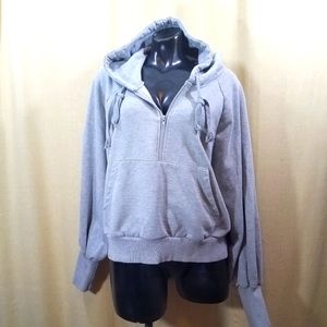 RARE Dolman Half Zip Pullover Hoodie
